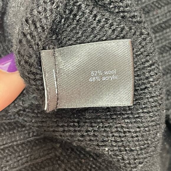 The Limited Turtleneck Sweater Women's Size XS Black Knit Wool Blend Pullover - Picture 6 of 6